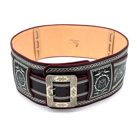 Federkiel-Fatsche mit Initialen JH, Marienmonogramm & IHS