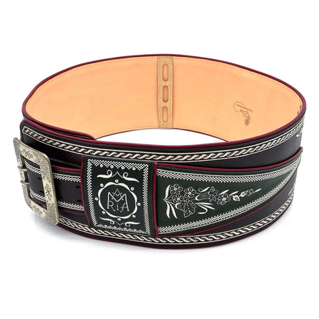 Federkiel-Fatsche mit Initialen JH, Marienmonogramm & IHS