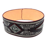 Federkiel-Fatsche mit Initialen JH, Marienmonogramm & IHS