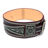 Federkiel-Fatsche mit Initialen JH, Marienmonogramm & IHS