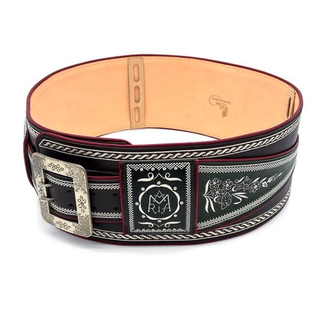 Federkiel-Fatsche mit Initialen JH, Marienmonogramm & IHS
