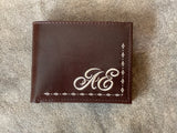 Handgefertigte Herren-Geldtasche mit individuellen Initialen