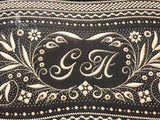 Federkielranzen mit Initialen & Blumenmuster + Schnee