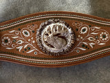 Handgefertigte Hosenträger mit Hirschhornrosette