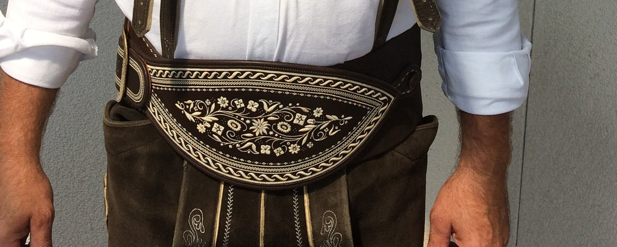 Exklusiver Federkielranzen mit Blumenmotiv, Initialen & Jahreszahl