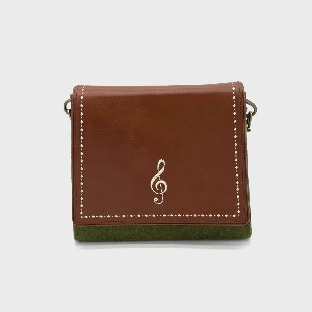 Exklusive Dirndl-Handtasche mit Notenschlüssel